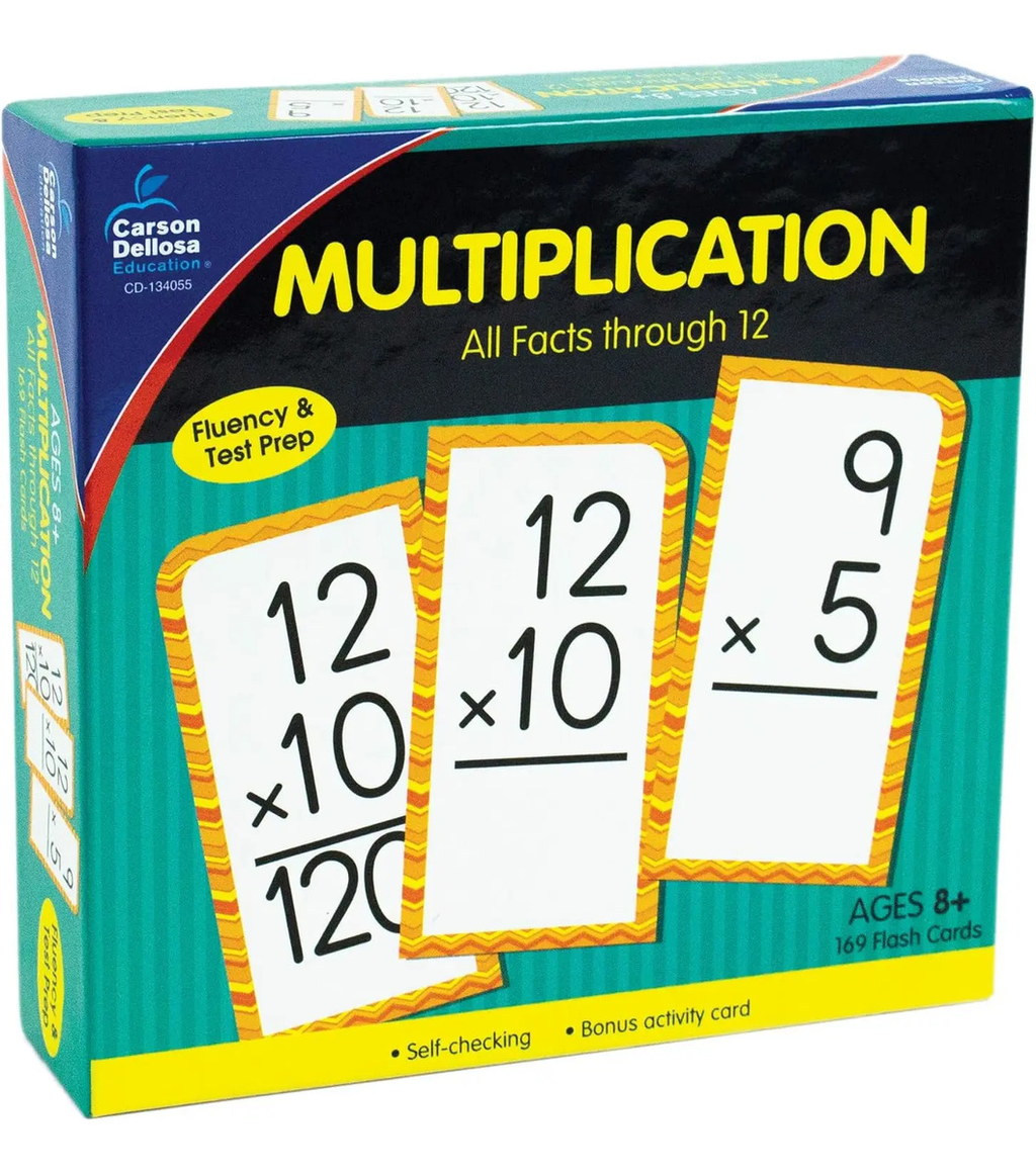 Carson Dellosa Flash Cards Multiplication Tablas 1 A 12