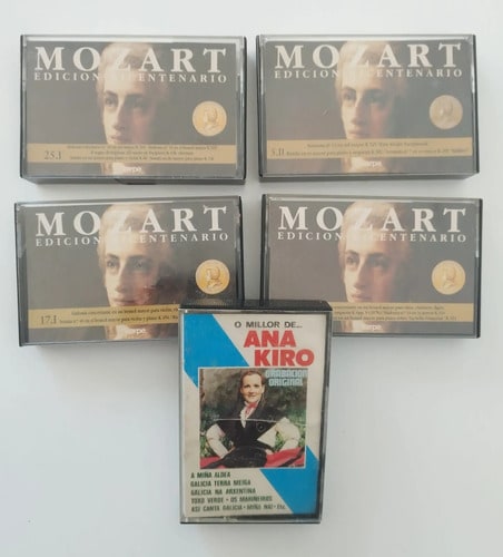 Lote 5 Cassettes Mozart Bicentenario Y Ana Kiro Colección Estándar