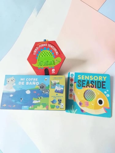 Pack Libros Sensoriales Infantiles Baño Y Mar