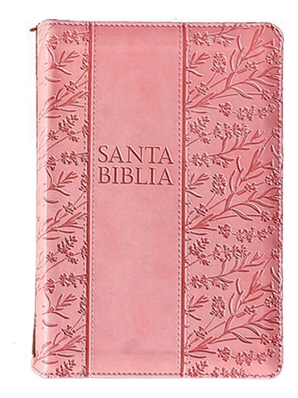 Biblia Rvr1960 Letra Grande Cierre Índice Rosa Floral