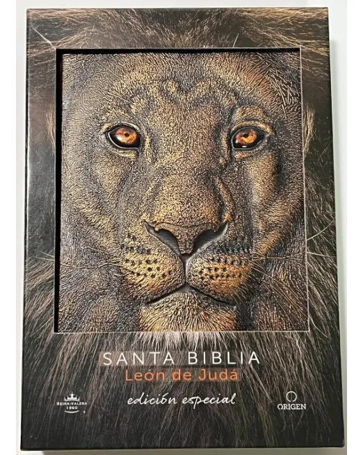 Biblia Rvr 1960 L. Grande León De Judá Edic. Especial Bronce