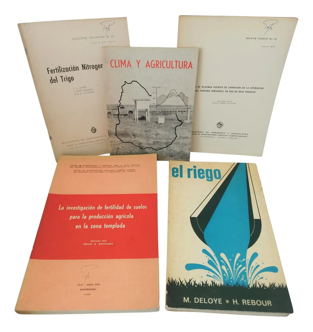 Pack 5 Libros Agronomía Suelos Fertilización Riego