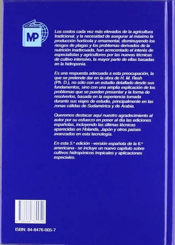 Libro Cultivos Hidroponicos - Reshm H.m.