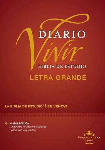 Biblia De Estudio Del Diario Vivir Rvr60 Letra Grande