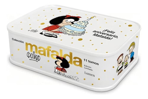 Mafalda Lata Edición Limitada 11 Libros Quino Caja Metálica