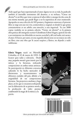 Libro: Cartas Sin Destino Edwin Vergara Tapa Blanda