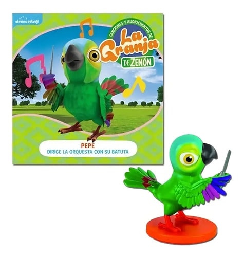 Audiocuentos Granja De Zenon Libro + Figura N° 9 Loro Pepe
