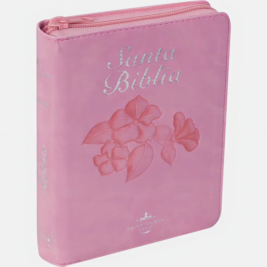 Biblia Rosa Mediana Con Cierre Índice Reina Valera 1960
