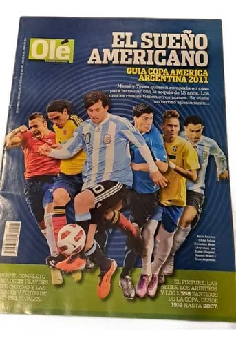 Revista Grafico 2011 Campeón América Urguay Messi