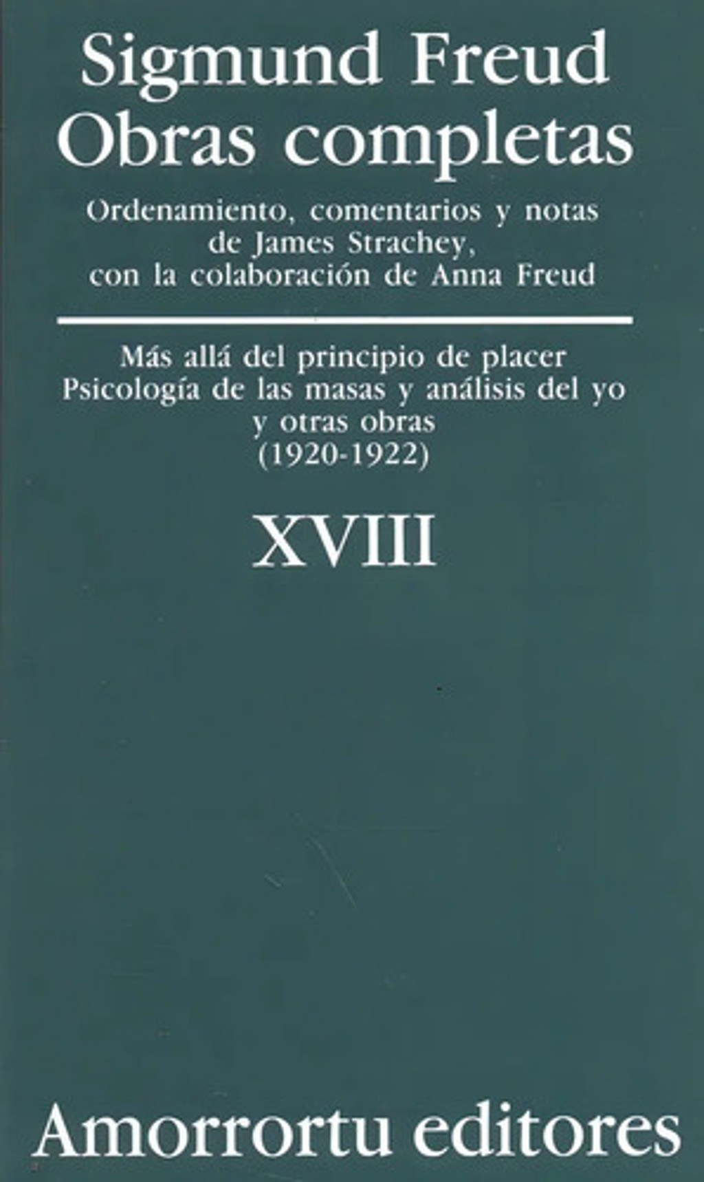 Freud Obras Completas 18 Psicoanálisis