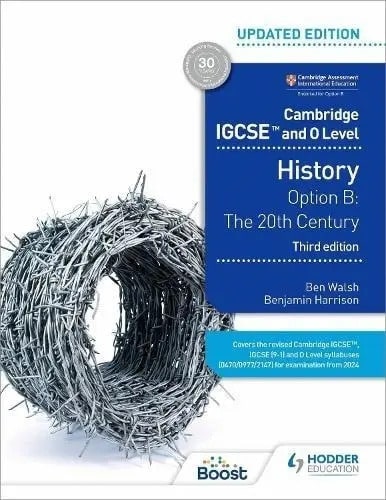 Cambridge Igcse And O Level History - Option B *3rd Edition*, De Walsh, Ben & Harrison,benjamin. Editorial Hodder Education, Tapa Blanda En Inglés, 2022