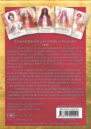 Portada de Lo Divino Femenino ( Libro + Cartas ) Oraculo