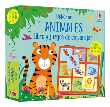 Portada de Animales Libro Y Juego Emparejar, De Nolan, Kate. Editorial Usborne En Español, 2022