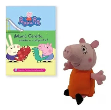 Portada de Peppa Pig Mamá Cerdita Libro De Cuentos + Peluche