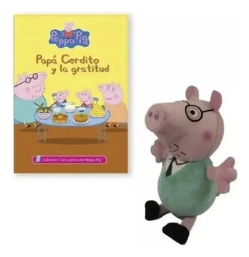 Portada de Peppa Pig Papá Cerdito Libro De Cuentos + Peluche