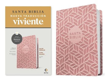 Portada de Biblia Ntv Valor Premium Letra Grande Filament Rosa