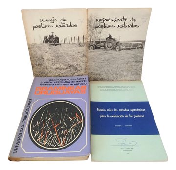Pack 4 Libros Agronomía Pasturas Gramíneas Uruguay