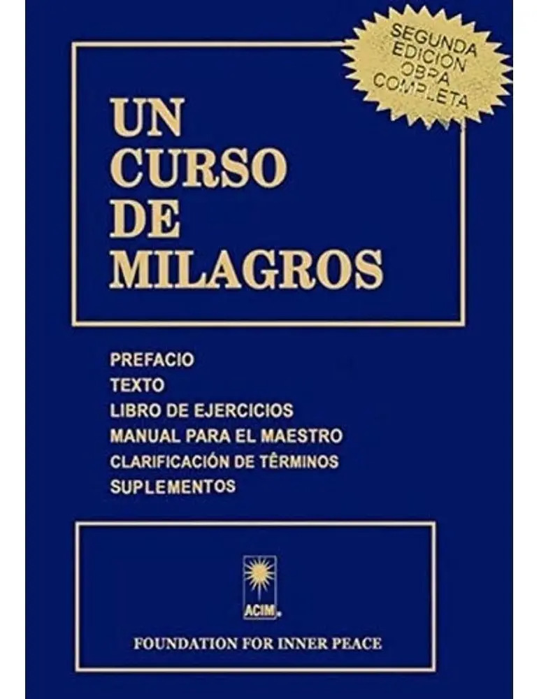 Portada de Un Curso De Milagros  - Tapa Rustica Blanda