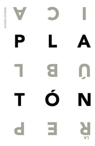 Portada de Platón - La República - Editorial Alianza