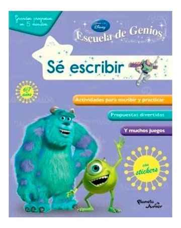 Portada de Libro - Escuela De Genios Se Escribir. Disney Pixar