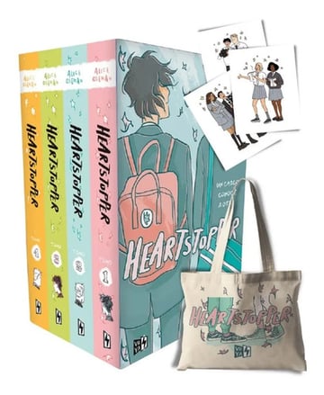 Pack Box Heartstopper 1 2/3/4 + Caja  Bolsa D Regalo Unicos!