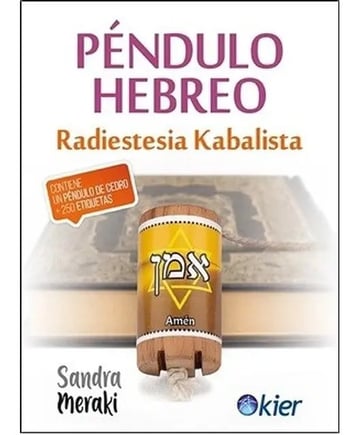Péndulo Hebreo Cedro Radiestesia Kabalista Meraki