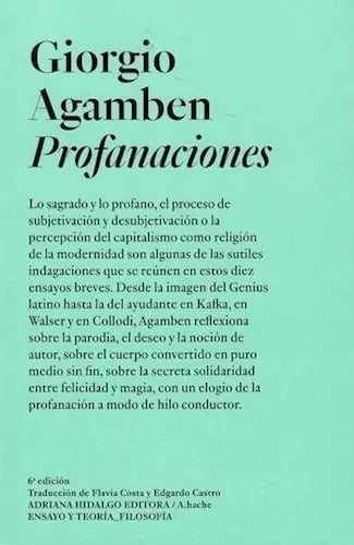 Profanaciones -  Agamben Giorgio
