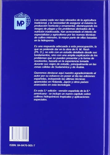 Portada de Libro Cultivos Hidroponicos - Reshm H.m.