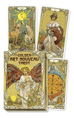 Golden Art Nouveau Tarot Libro Y Cartas (arcanos Mayores)