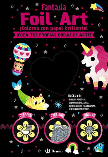 Foil Art Colorea Con Papel Brillante Fantasía