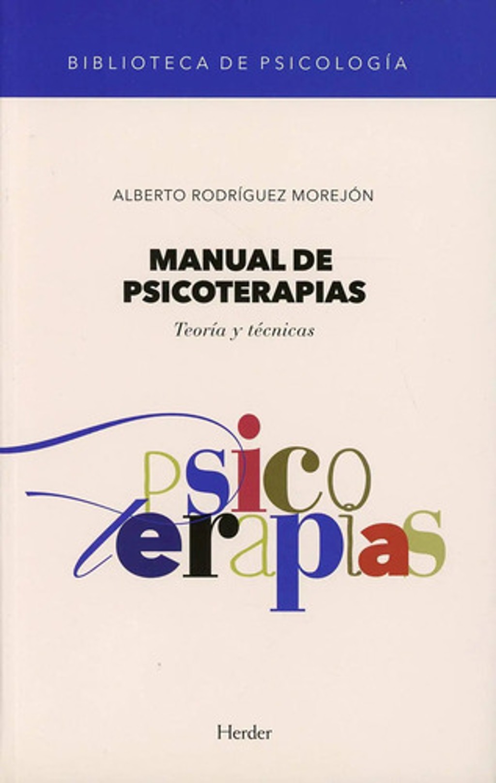Portada de Manual De Psicoterapias Alberto Rodríguez Morejón