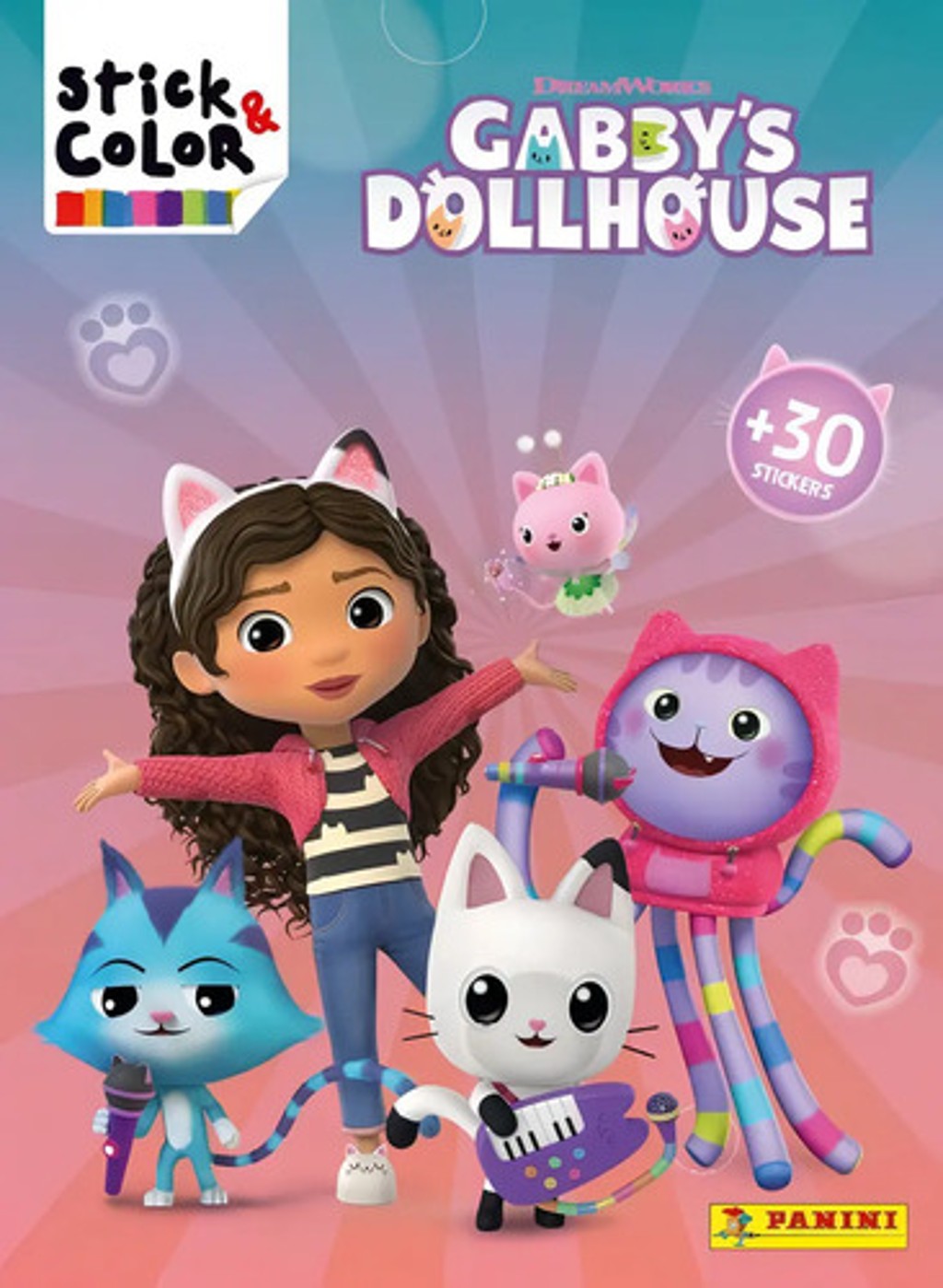 Portada de Stick & Color La Casa D Muñecas De Gabby Gabby's Dollhouse, De Dreamworks., Vol. 1. Editorial Panini España S.a., Tapa Blanda En Español, 2024