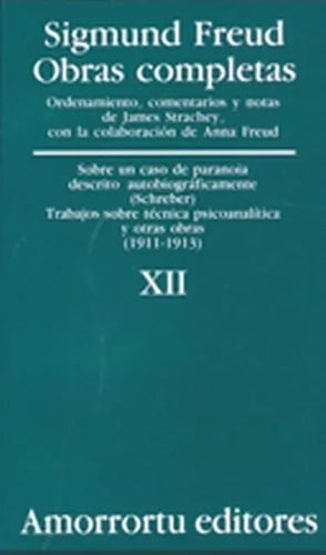 Portada de Obras Completas Xii - Sigmund Freud