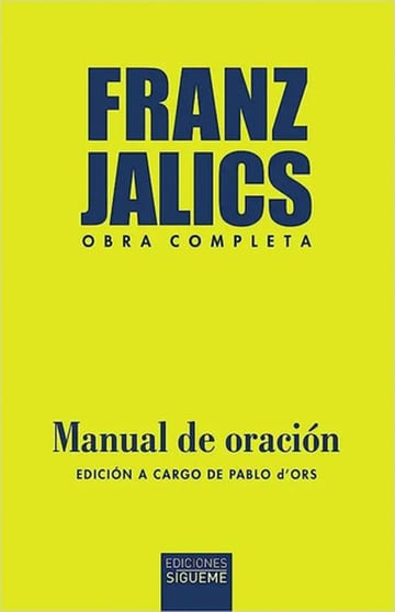 Portada de Manual De Oración Propuestas Dors Jalics Franz Espiritual