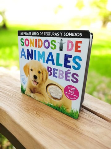 Sonidos De Animales Bebés Libro Sensorial Sonajero