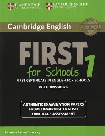 Portada de Cambridge English First For Schools 1 (2015) Student's Book