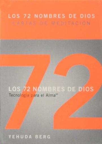 Portada de Cartas De Meditacion: Los 72 Nombres De Dios, De Berg, Yehuda. Editorial Kabbalah Publishing En Español
