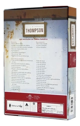 Portada de Biblia Thompson Personal Rvr1960, Color Marrón Y Terracota