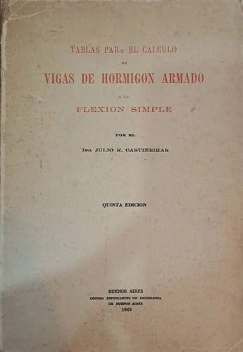 Libro Vigas De Hormigón Armado Flexión Simple Ing Castiñeira