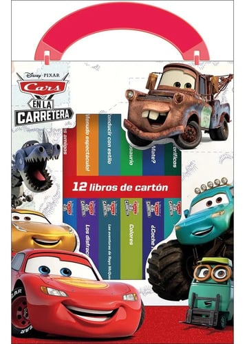 Mi Primera Librería - Cars 12 Bonitos Libros De Cartón