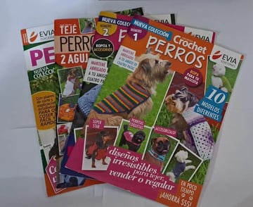 Pack 5 Revistas De Crochet Para Perros Tejido Mascotas