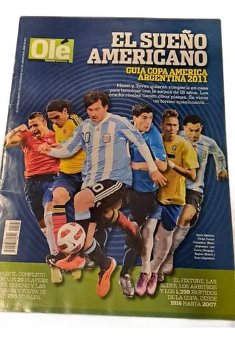 Revista Grafico 2011 Campeón América Urguay Messi