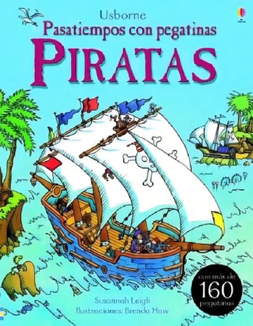 Portada de Libro: Pasatiempos Con Pegatinas. Piratas