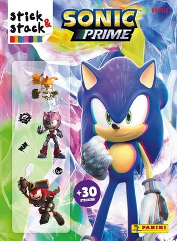 Portada de Stick Stack Sonic Prime Pegatinas Removibles Panini