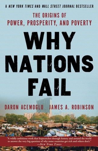 Portada de Why Nations Fail Prosperity,  Poverty Daron Acemoglu