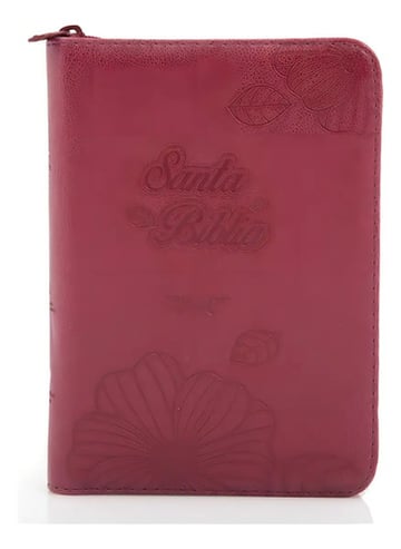 Biblia Pequeña Rvc Con Cierre - Tapa Imitación Piel Vino