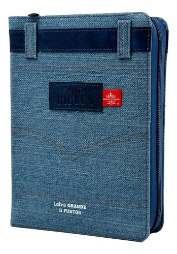 Biblia Rvr 1960 Letra Grande Jean Con Cierre Y Cinturón