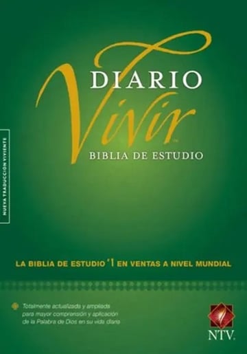 Portada de Biblia De Estudio Diario Vivir Ntv - Tapa Dura