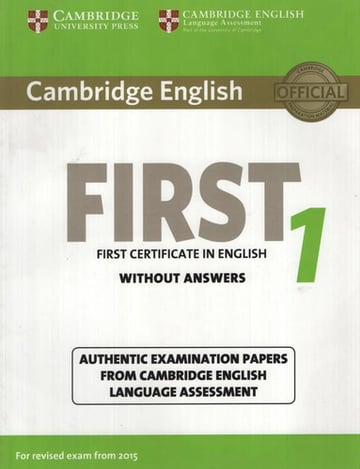 Portada de Cambridge English First 1 (2015) Student's Book Without Answ
