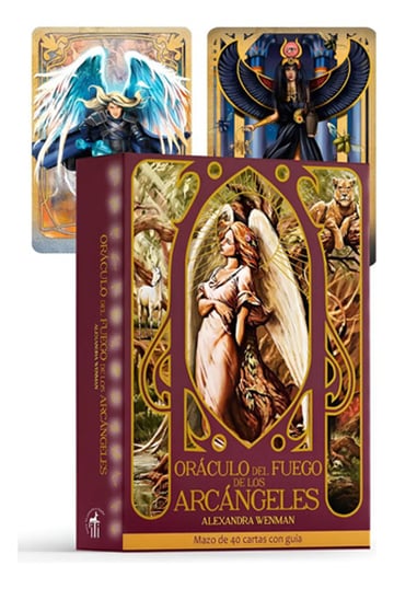 Portada de Oráculo Fuego Arcángeles 40 Cartas Esotéricas Wenman Tarot